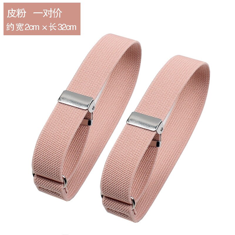 Mens Sleeve Garters Holders Stripe/Plaid Arm Bands Sleeve Shirt Groom Elastic Garter Metal Bracelet For Ladies Non-Slip Straps: Pink