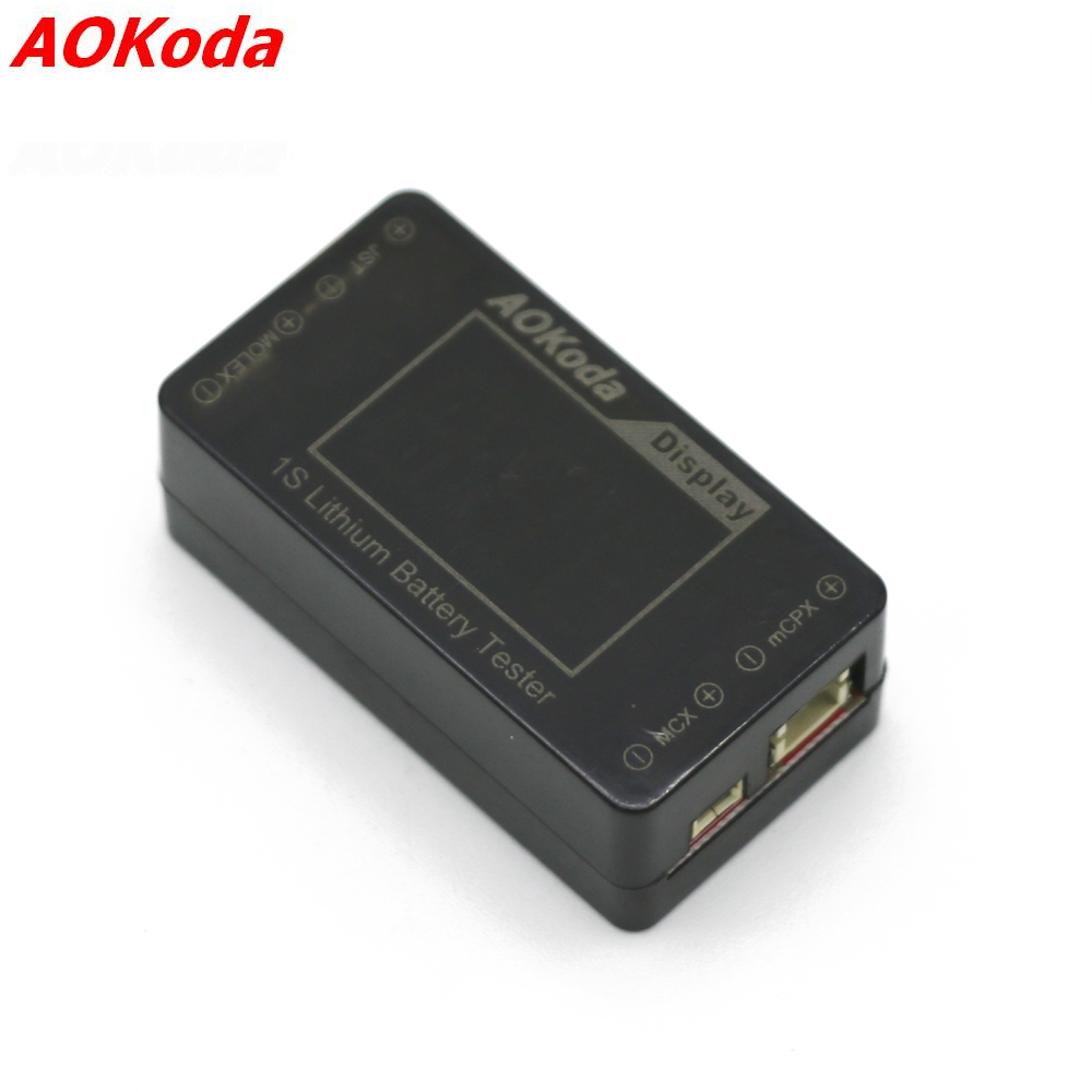 AOKoda AOK-041 1S Lipo/Leben/LiHv Batterie Tester Anzeige für Prüfer Für JST MOLEX mCPX MCX Stecker stecker Batterie Spannung