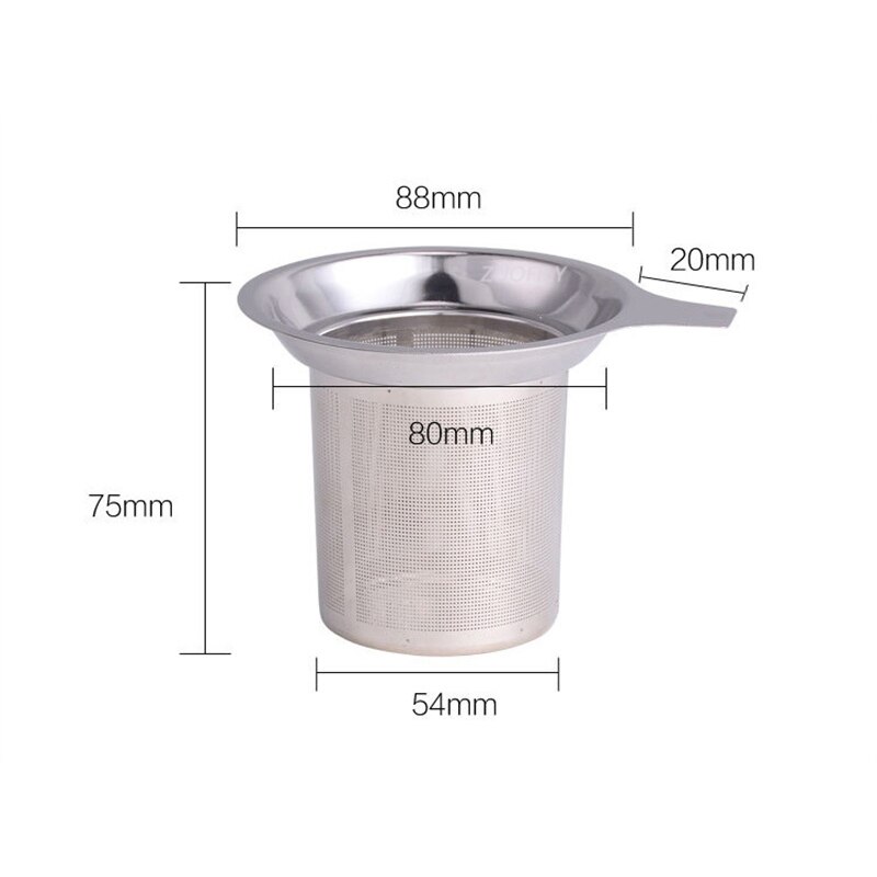 Double Handle Tea Leak 304 Stainless Steel Tea Infuser Fine Mesh Coffee Filter Teapot Cup Hanging Loose Leaf Tea Strainer: Single Handle