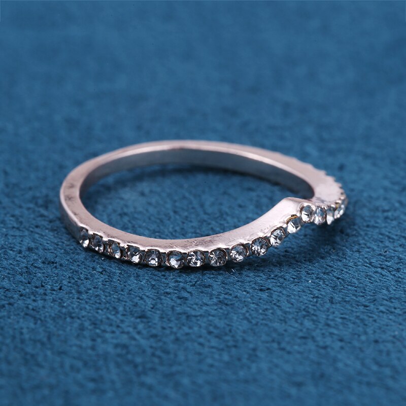 BAOPON Hochzeit Bands Ewigkeit Ring Mit Zirkonia Für Frauen CZ Kristall Versprechen Engagement Ring Schmuck