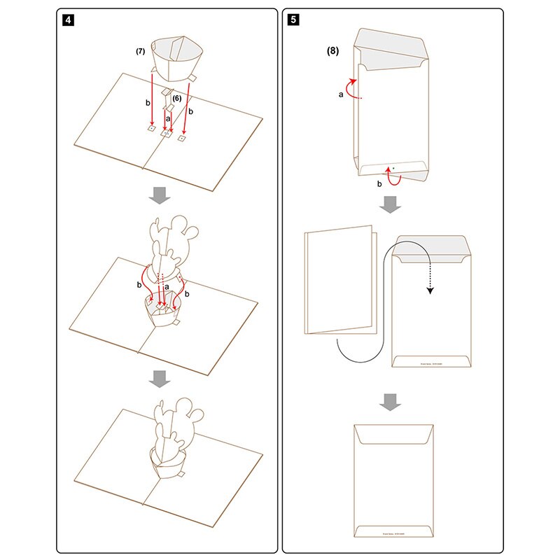 Gjør-det-selv popup-kort kaktus mini, håndlaget 3d- års hilsen papirmodell, postkortinvitasjon papirhåndverk, håndverksleketøy er -125