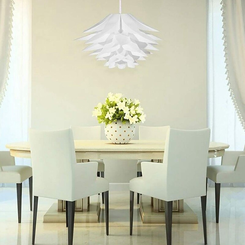 -Lotus Chandelier Lampshade DIY Lotus Flower Six-Layer Lamp Shade Romantic Room Pendent Lighting Cover Hotel Bar Decor