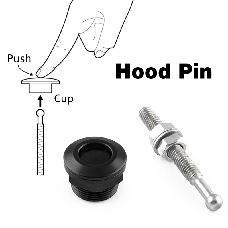 4 Stuks 22Mm Car Hood Pin Lock Clip Kit Drukknop Motorkap Quick Release Bumper Klink