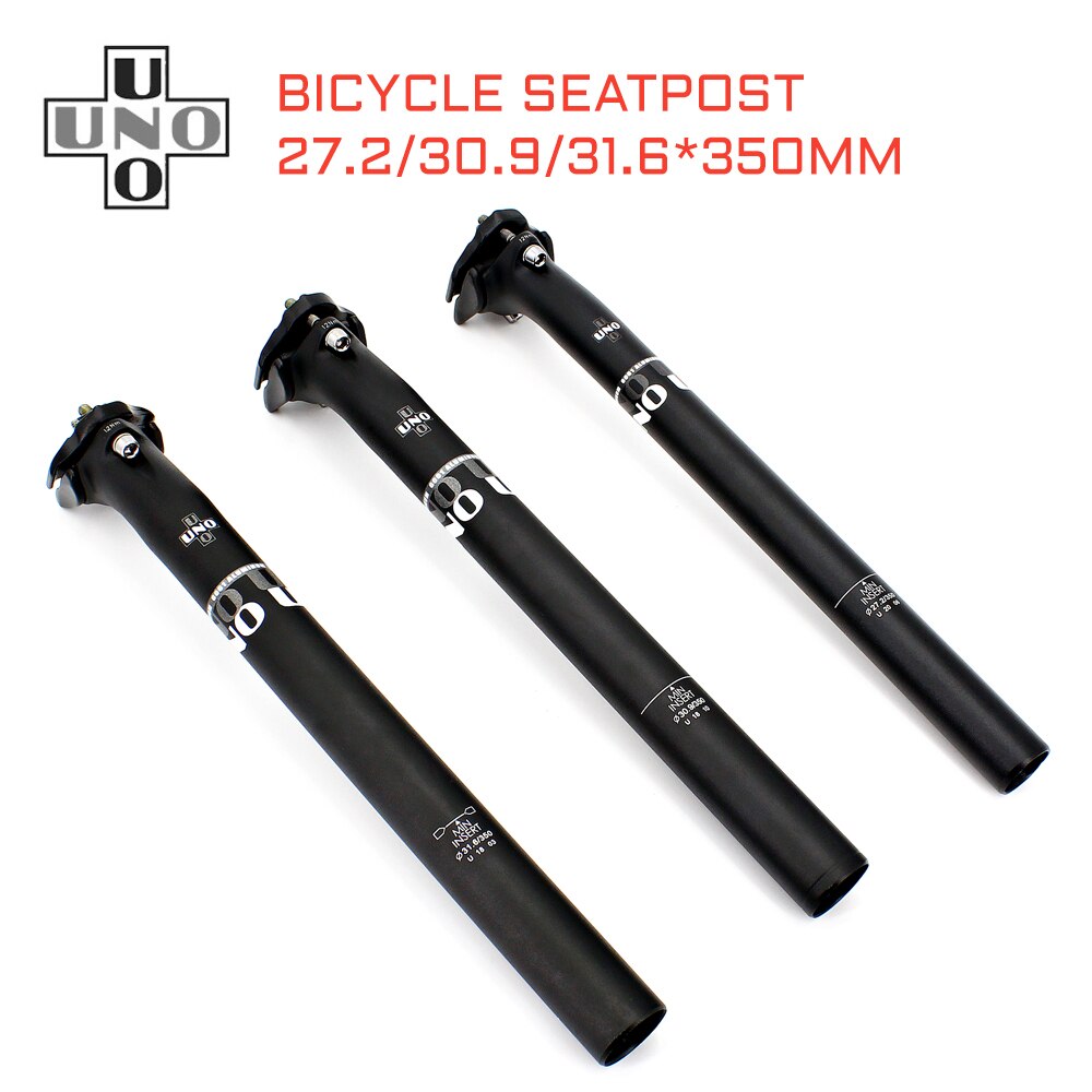 UNO Bike Sattelstütze 27.2/30.9/31.6*350mm Fahrrad Sattelstütze einteiliges Geschmiedet mtb Bike sitz Rohr Ultraleicht Sitz Pol Zyklus Sattelstütze