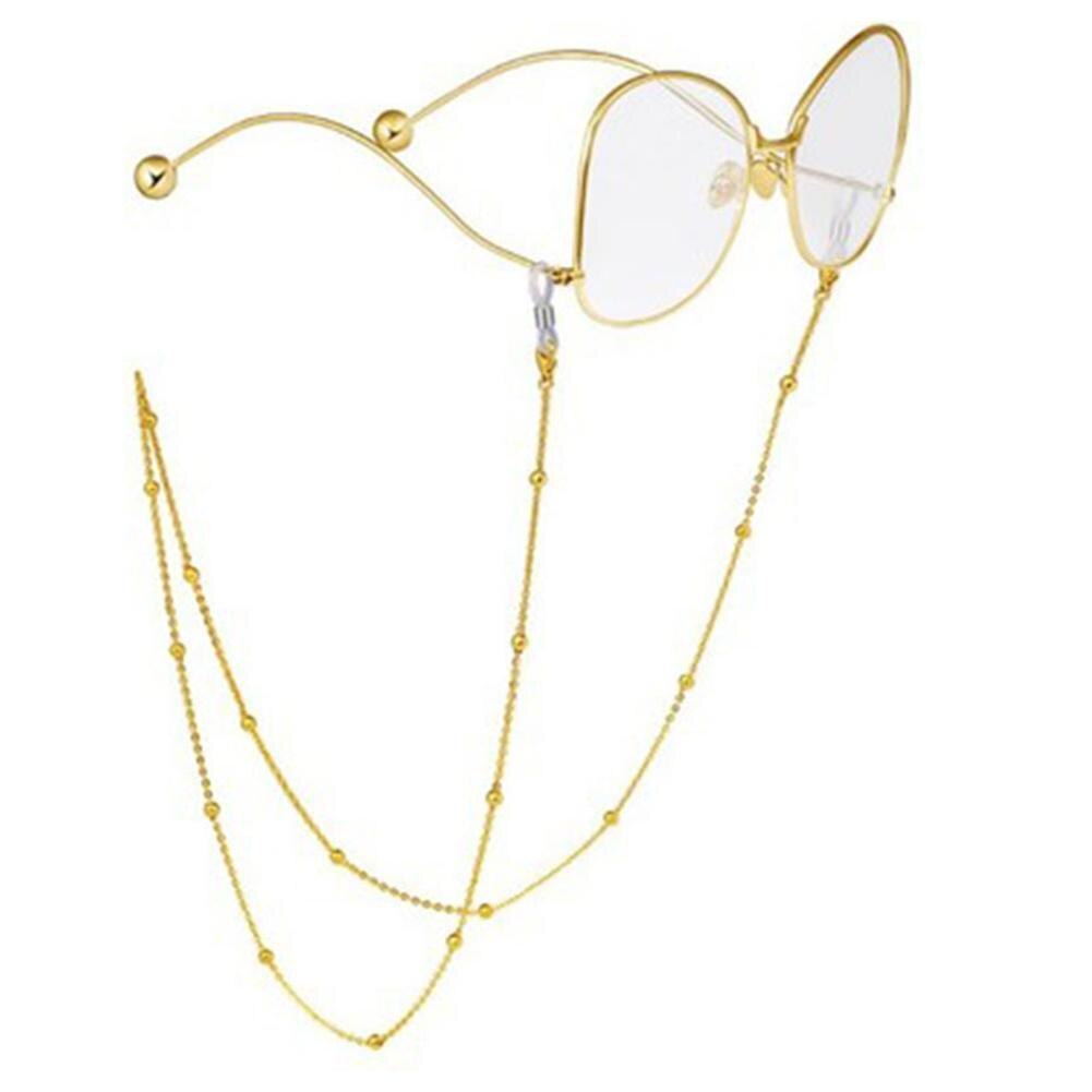 Vintage Ronde Kralen Glazen Ketting Voor Vrouwen Lezen Glazen Ketting Ketting Zilveren Gouden Casual Retro Kralen Gla O6V2