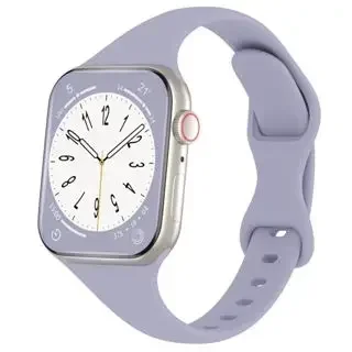 Dünnes Silikonarmband für Apfel Uhr 40 44 mm 45 mm 41 mm 38 mm 42 mm einfarbiges Armbinde für IWatch Serie 3 4 5 6 SE 7 8 9 10: XXL / Rosa grün