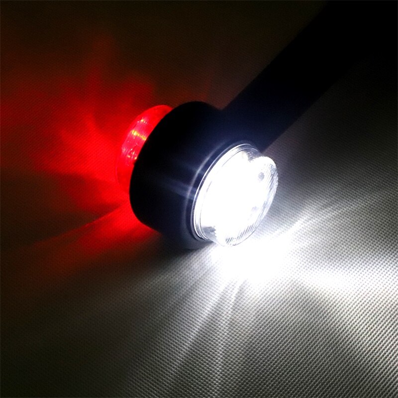 Luz Led de posición lateral para camión luces de coche de 12V y 24V, brillo de 20cm, Bombilla de Led blanca, luces DRL para camiones, luz de advertencia para remolque 2x