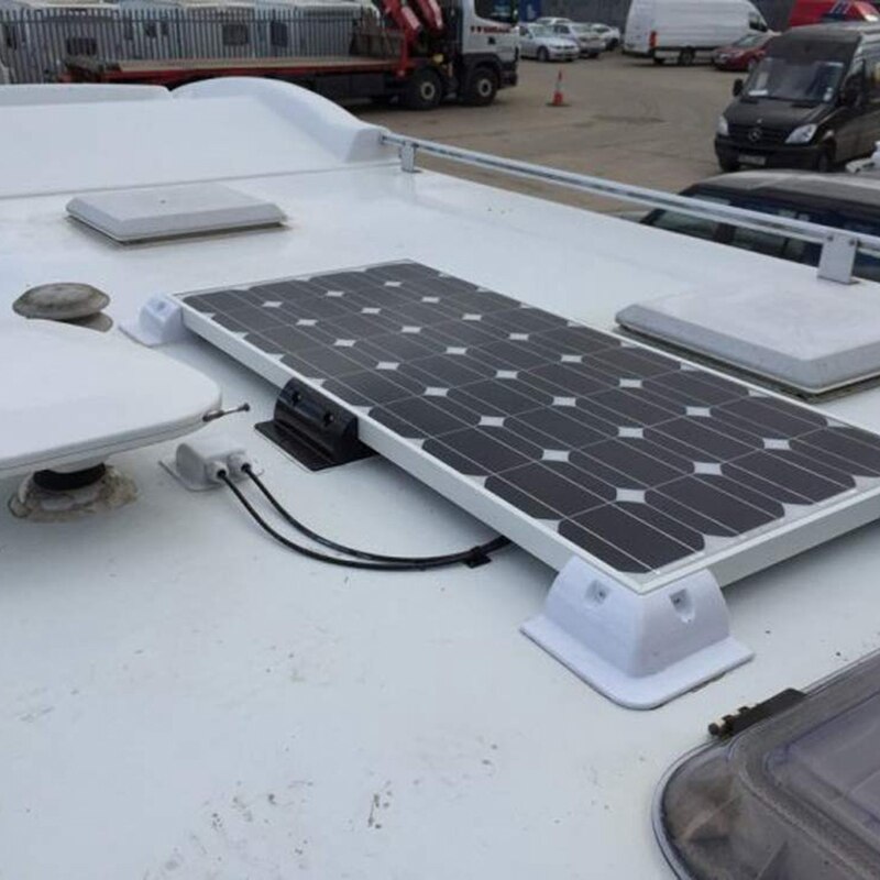 Side Brackets for Mounting Solar Panels Corners 4 Angles and 2 Side Brackets Double Entry Cable Gland