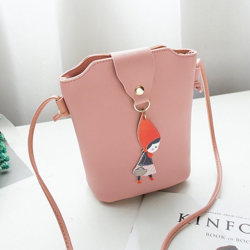 sling bag2020 Autumn Crossbody Bag Tassel Student Phone Purse Key Women Soft Leather