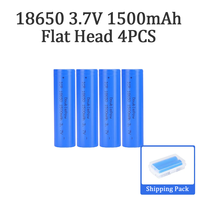 Four Full 18650 3.7V Lithium Battery 1200mah,1500mah,1800mah. Usb Fan Remote Control Car Electric Toothbrush Flashlight: black