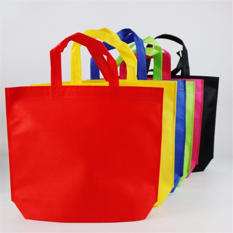 10Pcs Opvouwbare Boodschappentas Herbruikbare Tote Pouch Vrouwen Reizen Opslag Handtas Mode Schoudertas Vrouwelijke Canvas Boodschappentassen