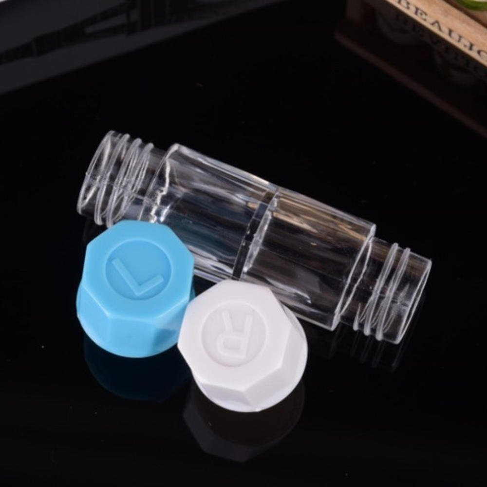 Mini diamant formet rgp hård kontakt linse beholder holder flaske tube briller etui beskytter boks rejse briller holder øje værktøj