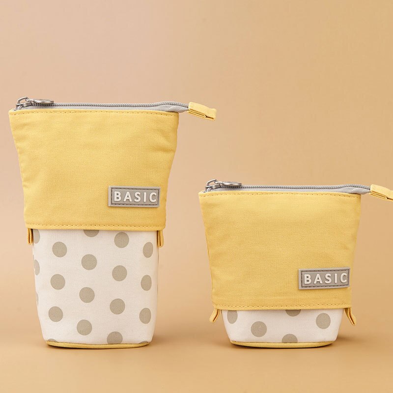 Leuke Stippen Flexibele Etui Stof Schoolbenodigdheden Potlood Tas Briefpapier School Leuke Pennenbakje Door Kevin & Sasa ambachten: Yellow