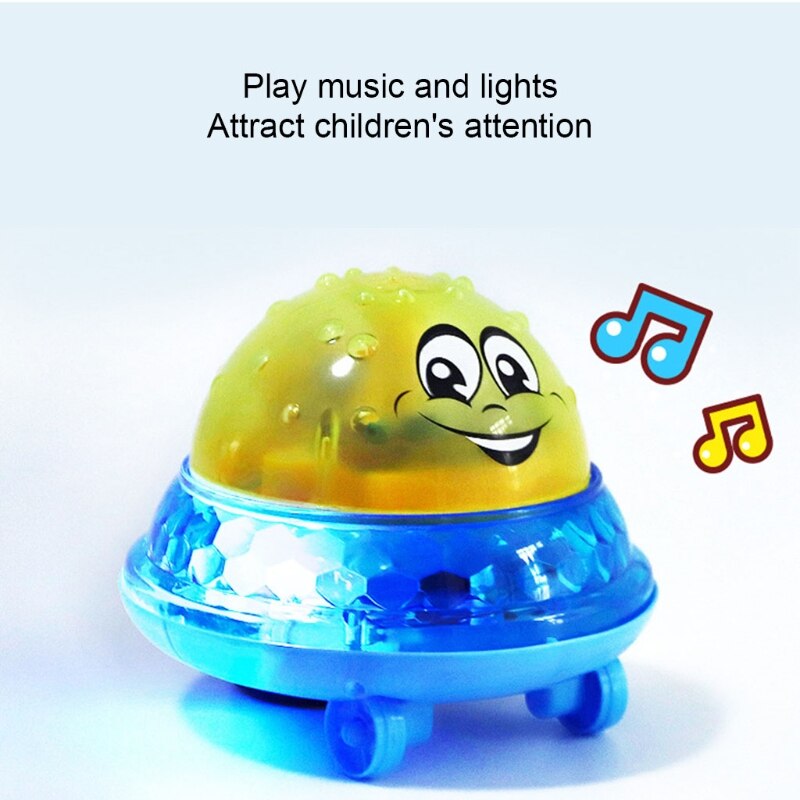 Giocattoli da bagno per bambini con sfera a spruzzo d&#39;acqua a induzione automatica elettrica giocattoli da bagno per bagno a spruzzo di musica leggera colorata a LED