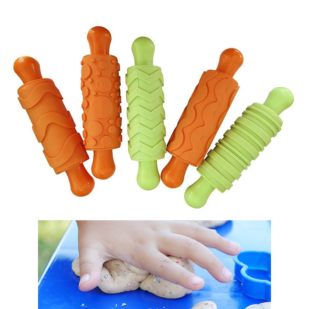 Stücke Gummi Kunst Tonne Teig Tonne bilden Rolle DIY Handgemachte Handwerk s Spielen Werkzeug rollen Modellierung Pädagogisches Spielzeug