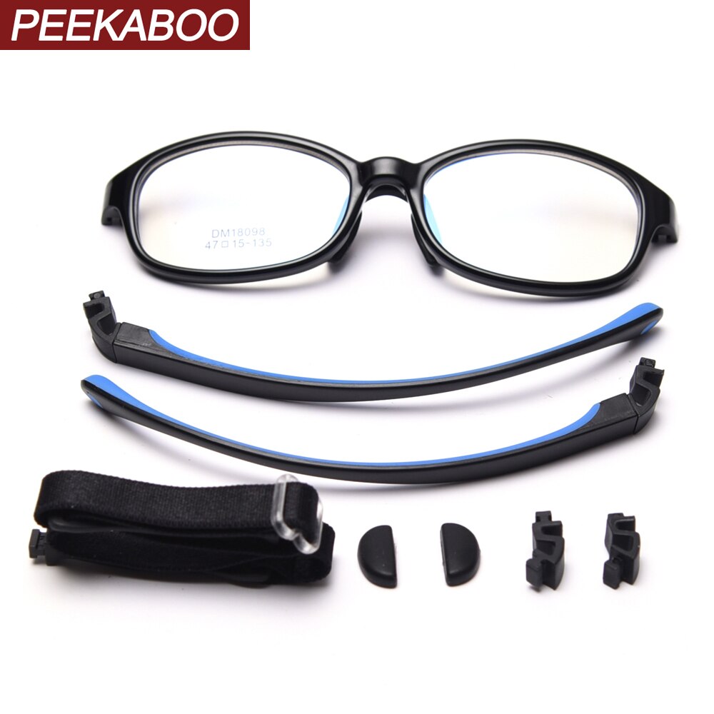 Peekaboo children square eyewear tr90 frame pink black girl optical glasses frame kids boy clear lens ultralight anti blue