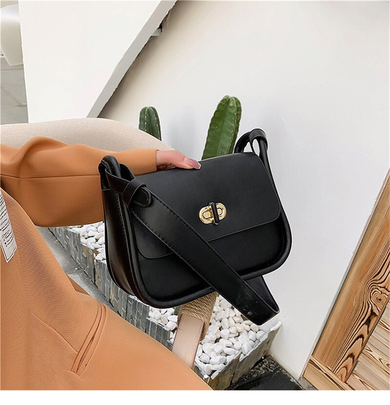 ATLI Weichen PU Leder Kleine Schulter Taschen für Frauen Einfarbig Stangenbrot Handtaschen Mädchen Kleine Platz tasche