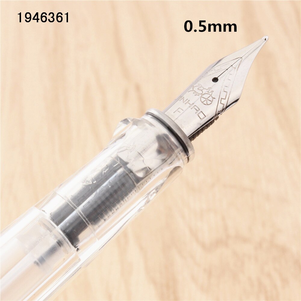Jinhao 874 läpinäkyvä valkoinen goottilainen rinnakkain taide kukka vartalotaide litteä kärki vinyyli tiibetin arabia opiskelija toimisto mustekynä: 0.5mm