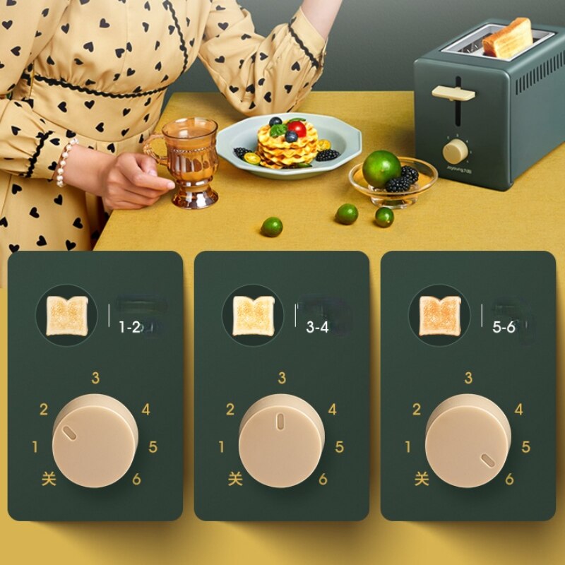 Electric Toaster Automatic Bread Baking Machine Toast Sandwich Grill Oven Maker 2 Slices Household for Breakfast