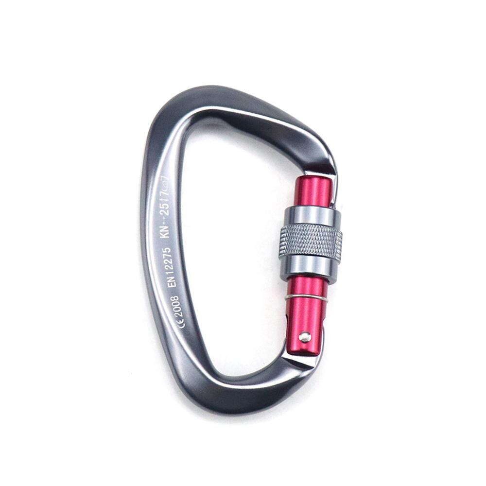 Neue 25KN Klettern Karabiner D Form Klettern Schnalle Lock Sicherheit Sicherheit Master Schraube Lock Schnalle Ausrüstung: YL190425-SR1