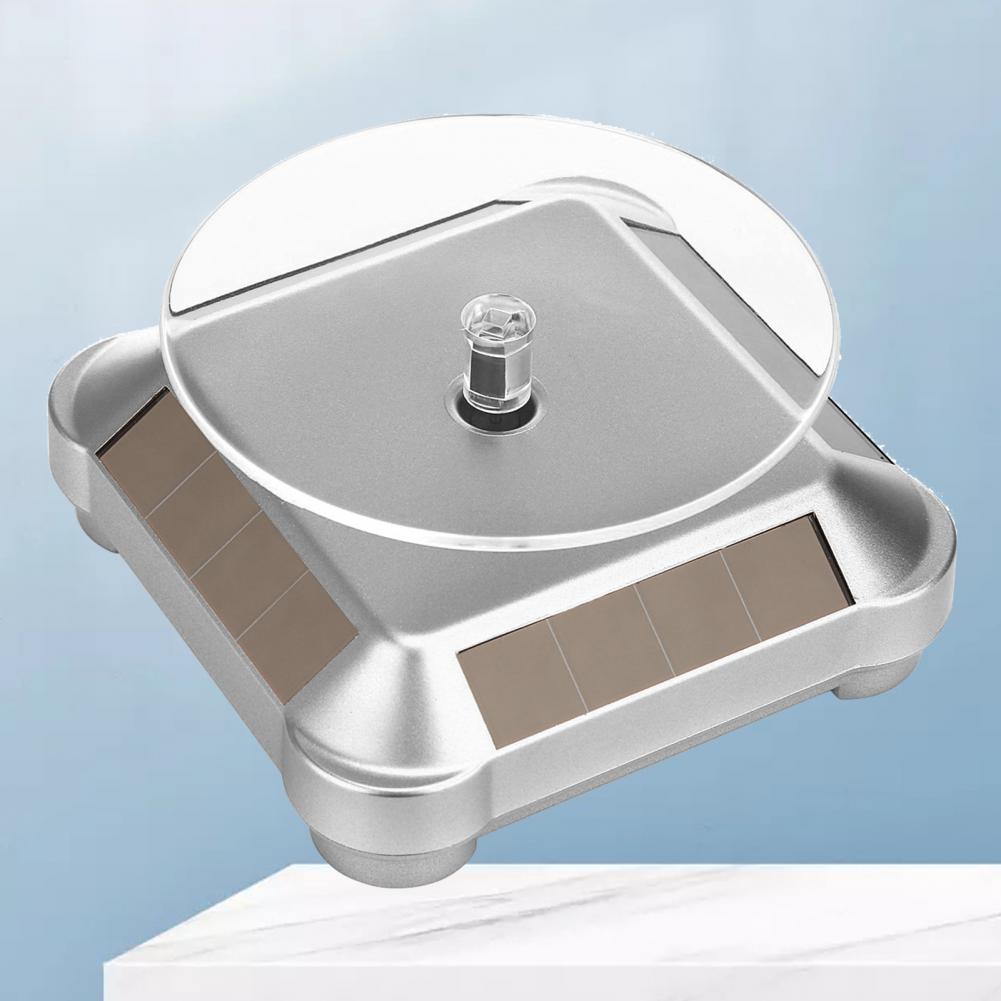 Solar Powered Electric Rotation Display Stand Turntable Video Shooting Platform Live Dynamic Rotating Shooting Table Props