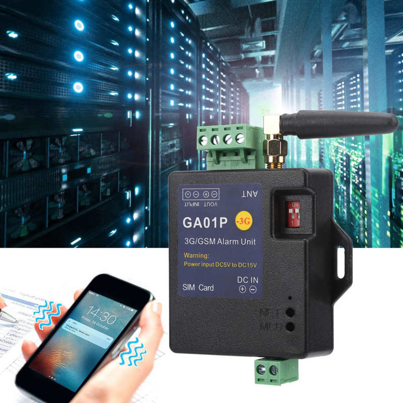 Alarm System Kits GA01P 3G/GSM Alarm System 1 Way Input Mini Smart Power Failure Alert Mobile Phone Remote Control alarm