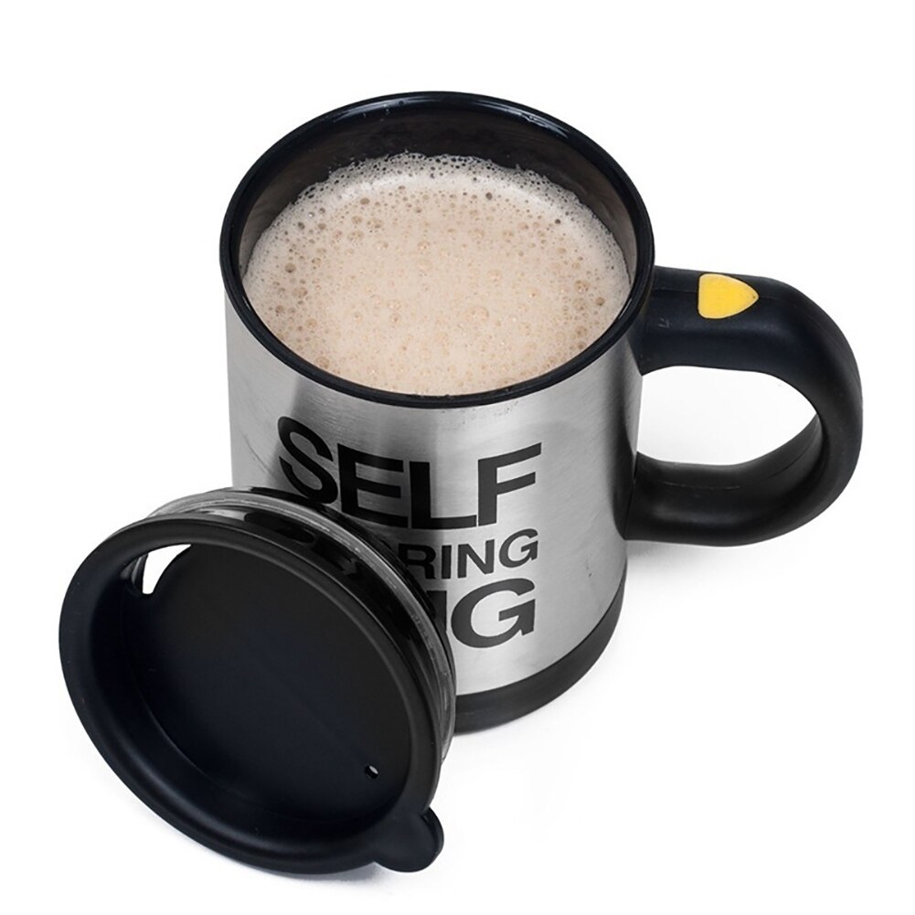 Taza de 400ml, taza que se agita sola automática, eléctrica, taza para mezclar café y leche, taza mezcladora de zumo de acero inoxidable inteligente, taza mezcladora de bebida