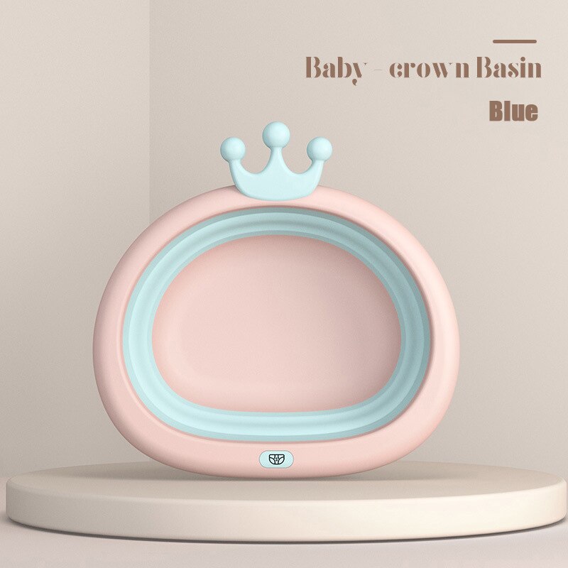 Baquets pliants portables, accessoires de salle de bain, baignoire, en plastique, respectueux de l'environnement, pour bébé: Blue