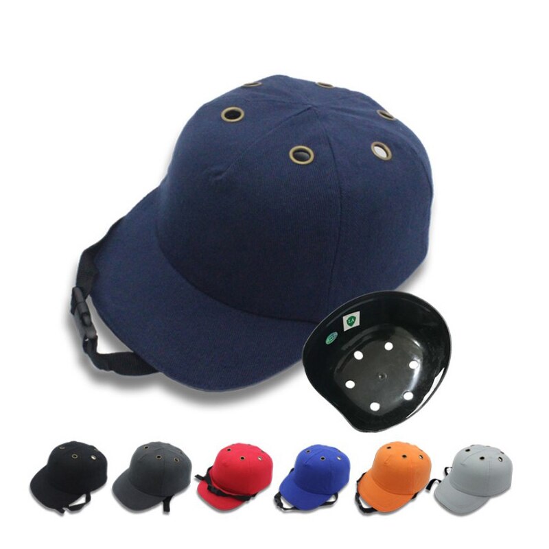 Ademend Katoen Bump Cap Veilige Helm Werk Veiligheid Bescherming Hoed Lichtgewicht Helmen Baseball Stijl voor Outdoor Werknemers