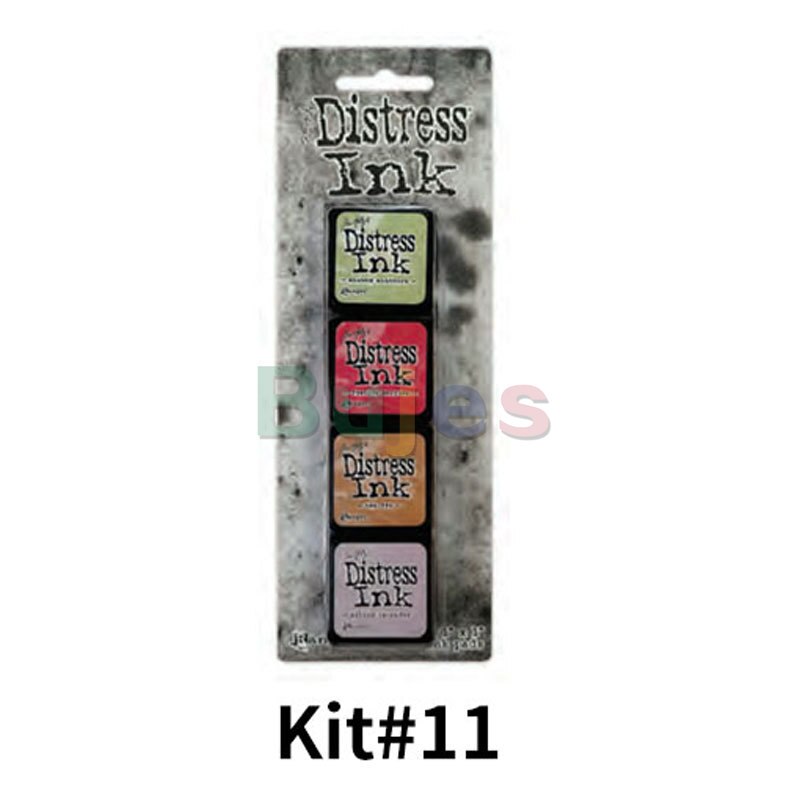 Ranger Tim Holtz Distress Ink Pad Kits, Mini Old Color Retro Stamp Pad Ink Pad 64 Colors School Office Supplies: KIT 11