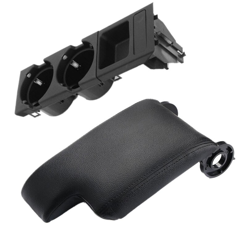 Bil mittkonsol läderarmstöd kåpa hållare myntbricka förvaringslåda för bmw  e46 3 serie 1998-2006