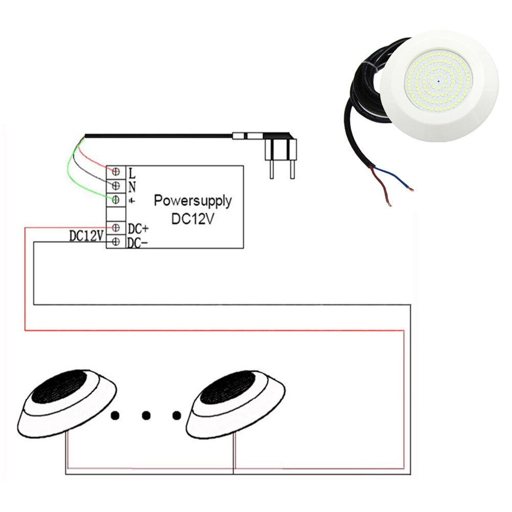 Whirlpool Licht 9W RGB Schwimmbad Licht 12V Foutain Teich Beleuchtung Warmweiß Kaltweiß: 12W Blau
