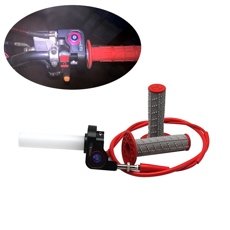Alconstar-Motorfiets Gashendel Grip Quick Twist Gas Gaspedaal Regelen Met Gaskabel Fit Op 7/8 "22Mm Handvat bar Moto