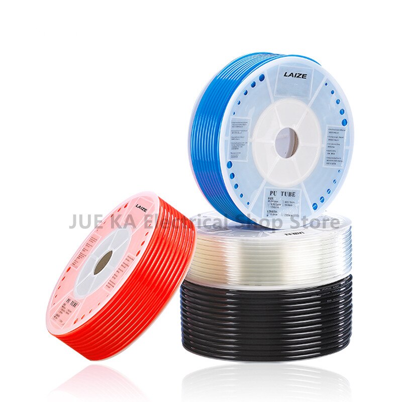 10 metros neumática pats PU tubo 4*2,5mm 6*4mm 8*5mm 10*6,5mm 12*8 14*10mm 16*12mm tubo de aire compresor manguera