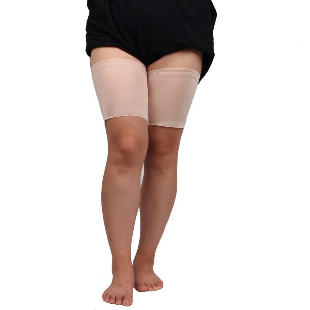 Thigh Bands Anti Chafing Leg Warmers Women Silicon Anti Slip Thigh Leg Socks 2Pcs Anti Friction Leg Protection Thigh Bands: A(Thigh 42-50cm) / Skin