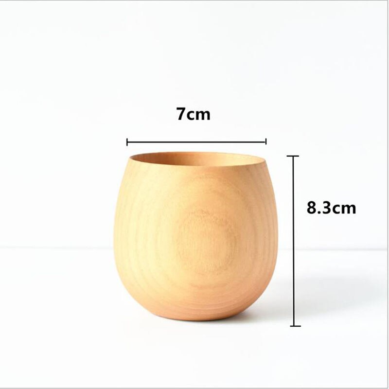 Tazas de madera de gran barriga hechas a mano Abeto Natural de madera cerveza té y café taza de agua leche cocina Bar Drinkware