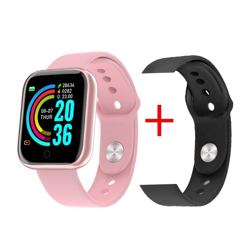 Reloj inteligente deportivo Y68 para hombre y mujer, pulsera electrónica a Color con Monitor, resistente al agua, ideal para: Y68 Extra strap c
