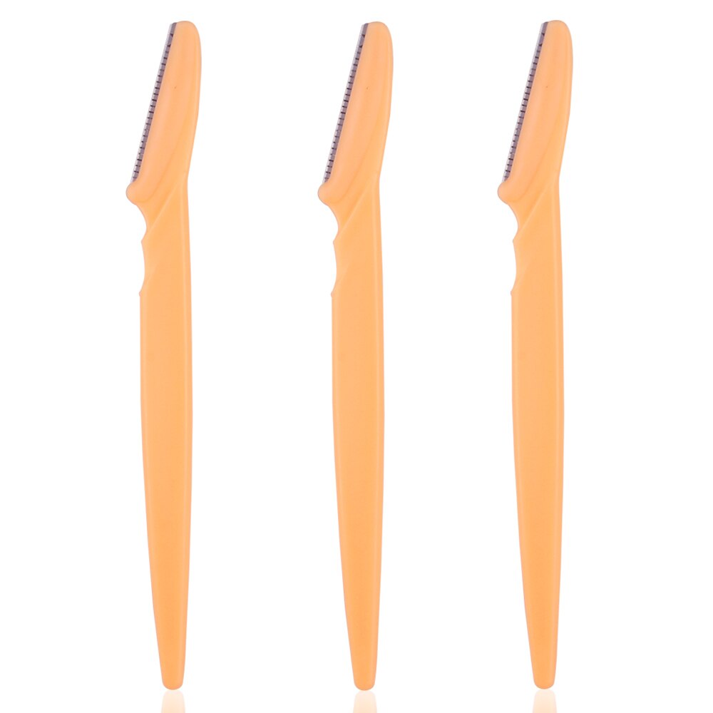 Rasoir à sourcils pour femmes, 3 à 10 pièces, tondeuse, lame de visage, épilation, coupe sûre, outil de maquillage: 3Pcs Yellow