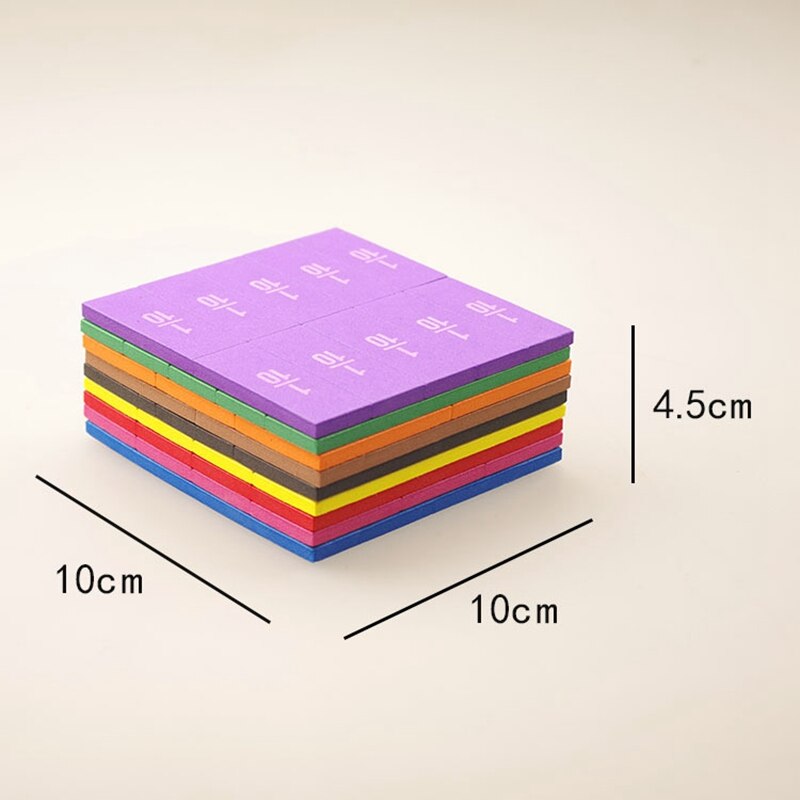 22/51pcs Rainbow Circular Numbered Fractions Counting Chips Educational Math Stationery Materials Mathematics Learning Kids