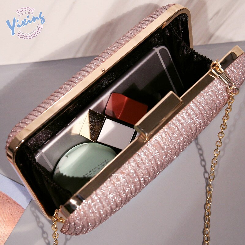 Folded Clutch Bag - Women's Evening Party Bag - PU Leather - Zipper Closure - Soft Tote