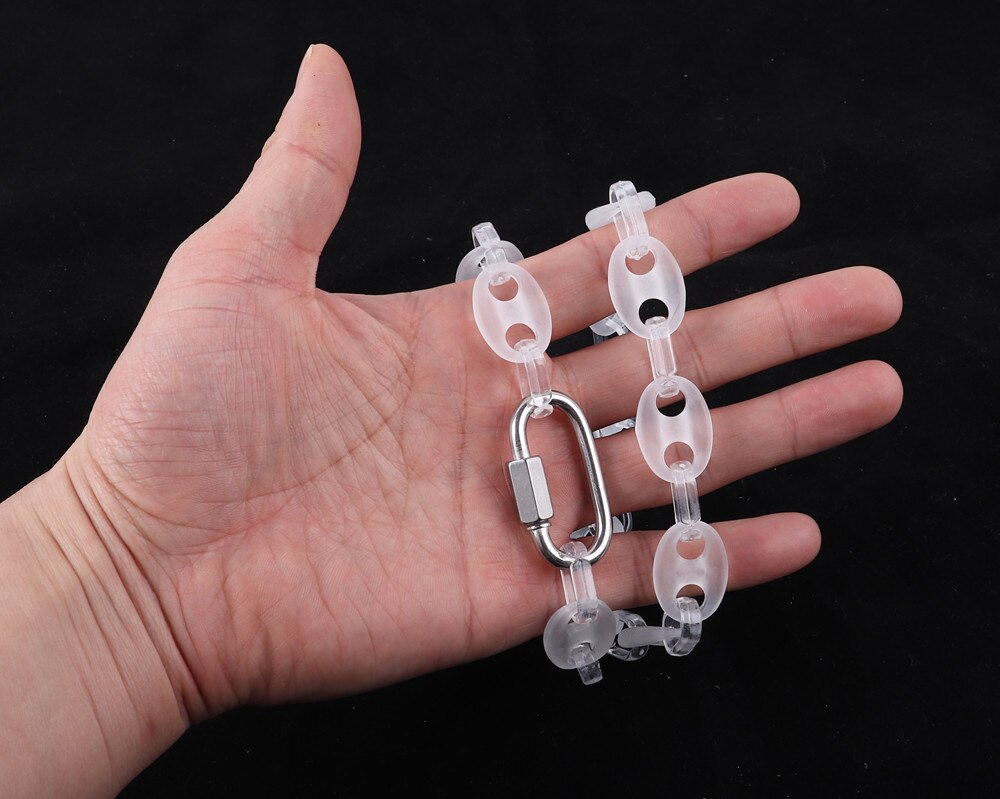 Fishsheep Transparant Acryl Koffie Bean Collier Voor Mannen Vrouwen Punk Iriserende Kleur Varken Neus Hangers Kettingen 2022