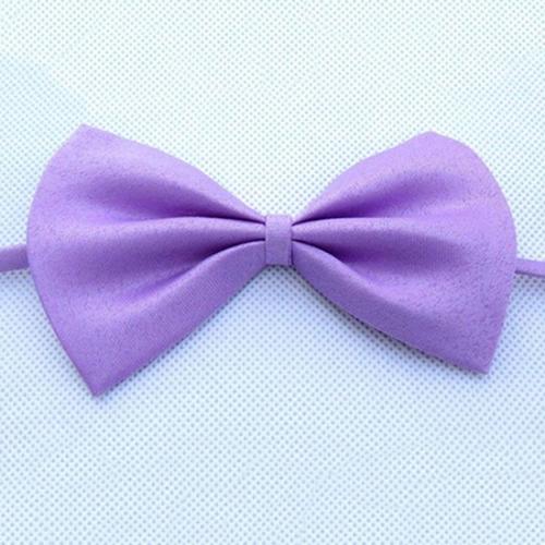 Leuke 1 Stuk Leuke Effen Kleur Verstelbare Pet Bow Tie Hond Kraag Strik Strikjes Gentleman Hond Vlinderdas pet Supply: Light Purple