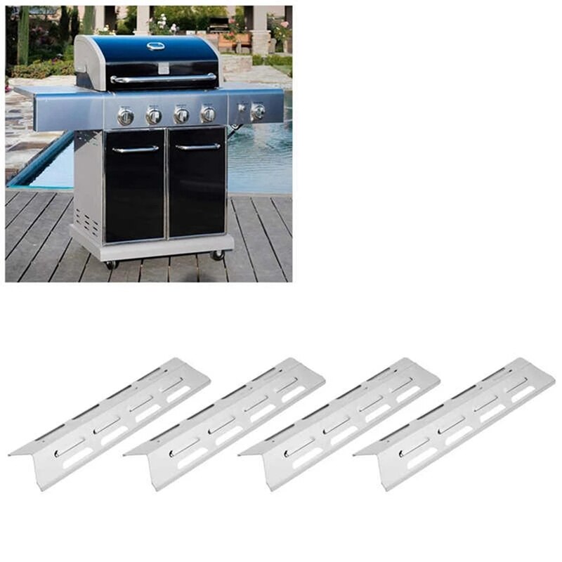 Rvs Barbecue Gas Grill Oven Warmte Plaat Warmte Tenten Deflector Branders Cover Accessoire Camping Tool
