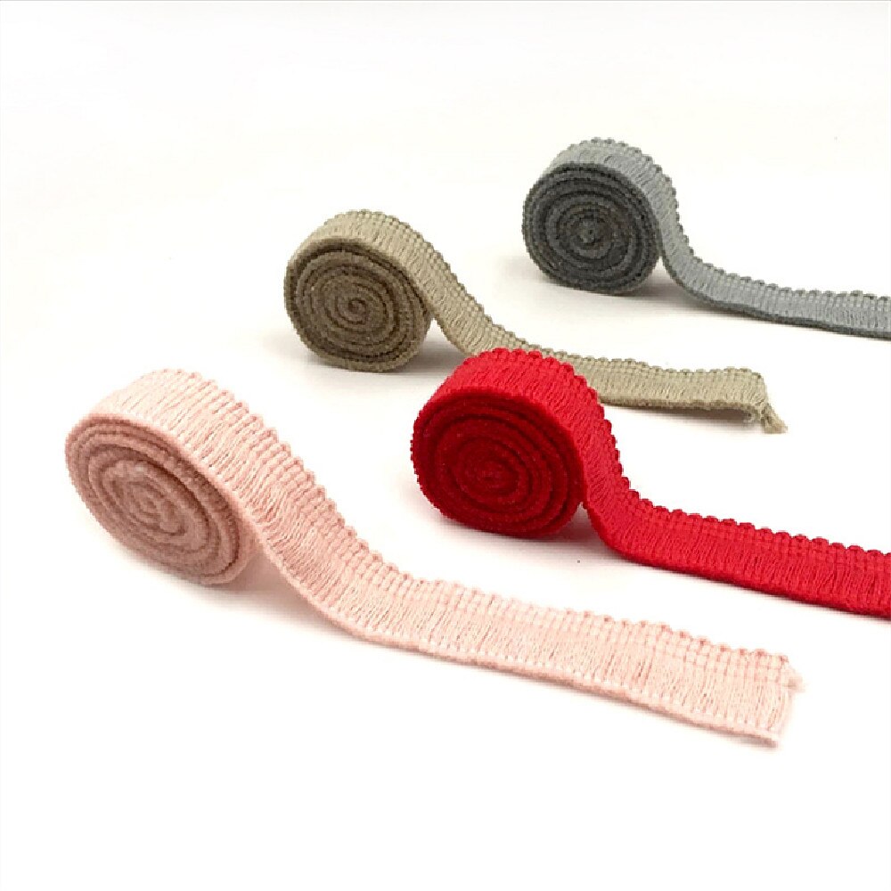 YACKALASI 50 Yds/Lot Short Fringe Tassel 100% Cotton Trimming Hanging Fringe For Curtain Dance Dress Appliques Trims 1.5cm Wide