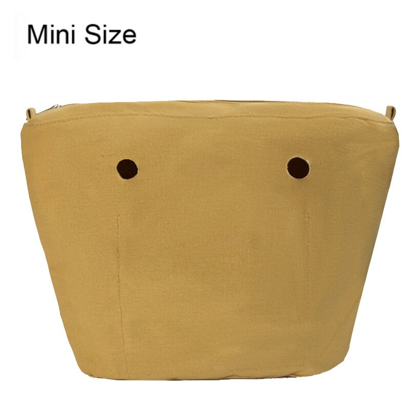 Mini Size Solid waterproof Insert Lining inserts for O bag Obag Mini Pocket women handbag accessories: Yellow 2 Mini