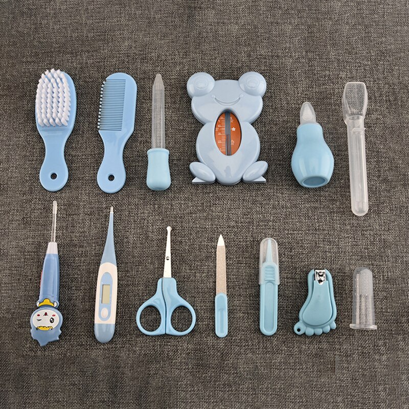 Baby Gezondheidszorg Kid Hygiëne Kit Set Thermometer Clipper Schaar Baby Toiletartikelen Neuszuiger Geneeskunde Feeder