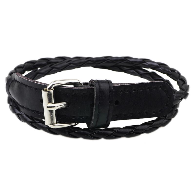 Pulsera de cuero con abalorios multicapa para hombre y mujer, brazalete de piel, estilo europeo, bohemio: Color amarillo dorado claro