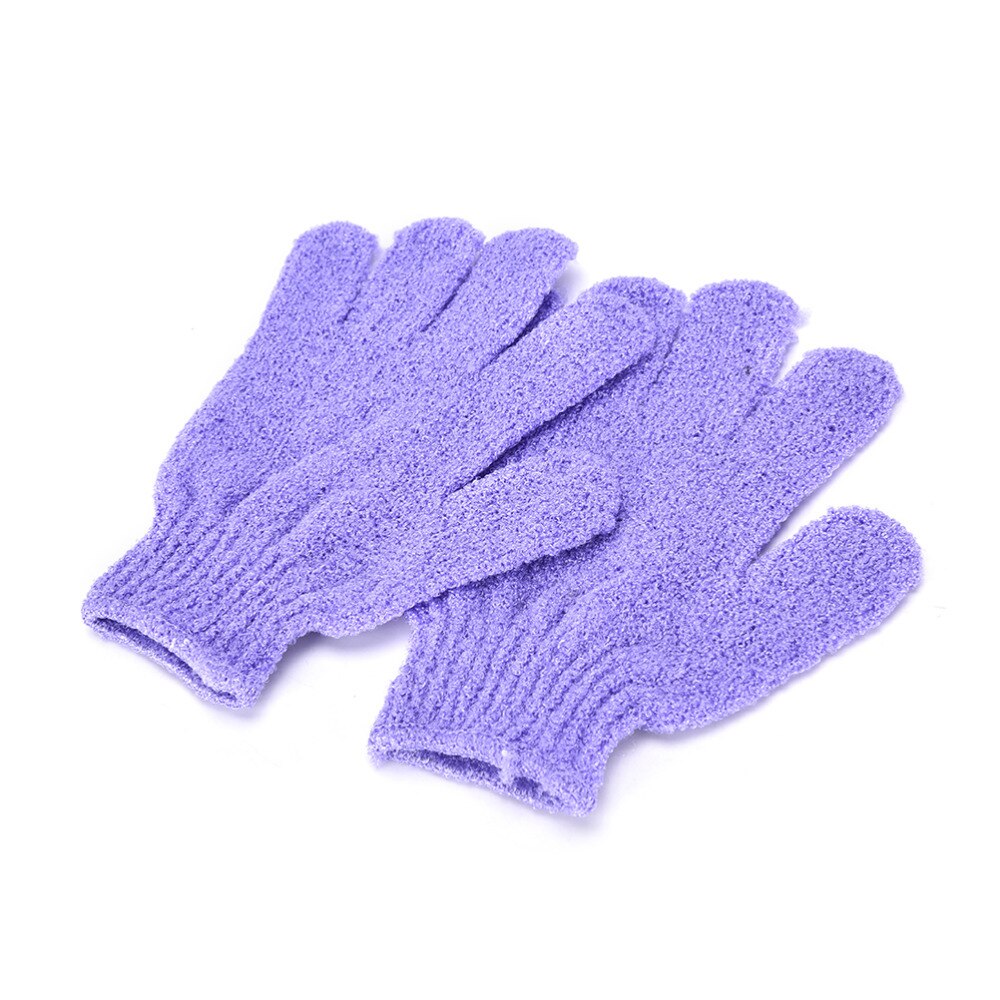 2 stk brusebadehandsker eksfolierende kropsmassage vask hud spa badehandsker skumbad skridsikker rengøring loofah scrubber