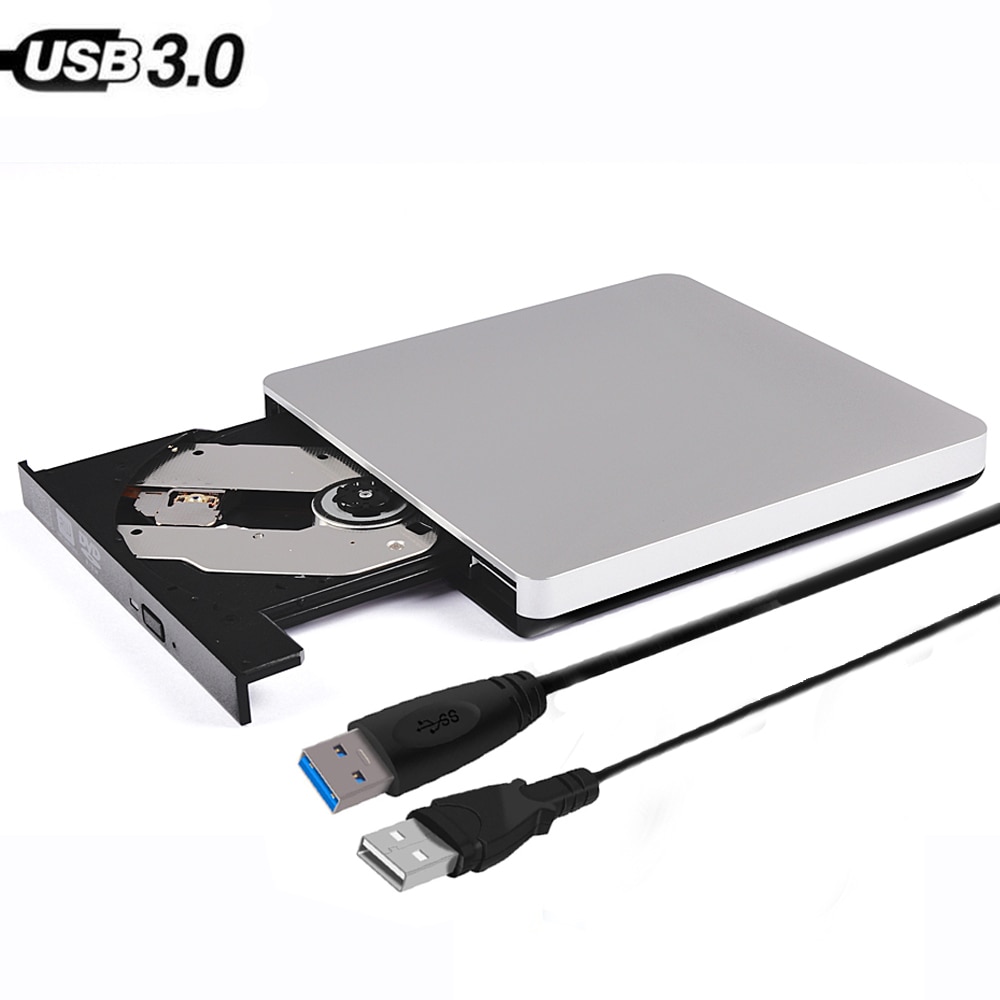 Ultra Slim Externe USB 3.0 Hoge Snelheid CD-RW DVD-RW Super Drive Speler Schrijver Brander voor HP ASUS DELL Samsung Lenovo, PC Laptop