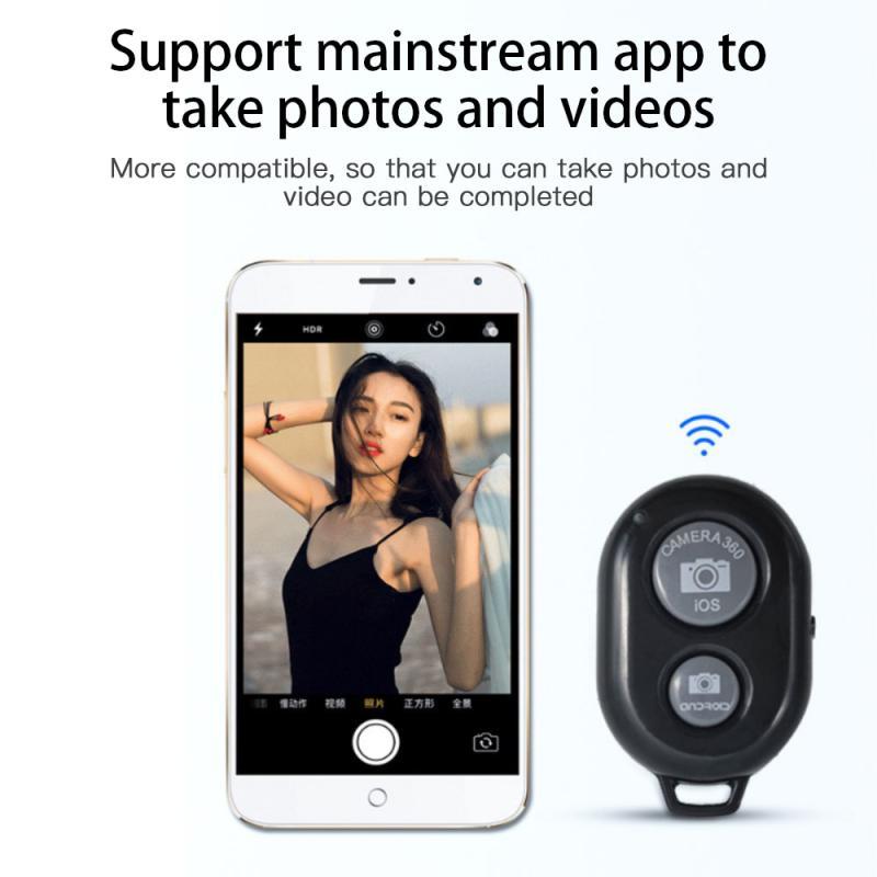 Bluetooth-compatible Selfie Controller Wireless Remote Control Button Self-timer Camera Stick